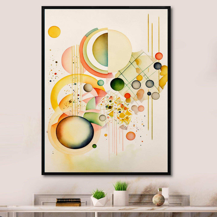 Yellow Multi Shape Abstract VII - Modern Living Room Wall Decor