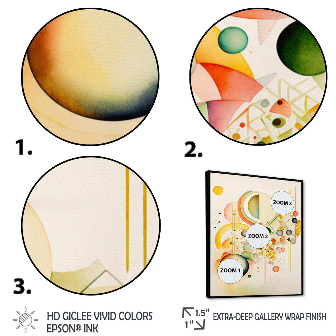 Yellow Multi Shape Abstract VII - Modern Living Room Wall Decor