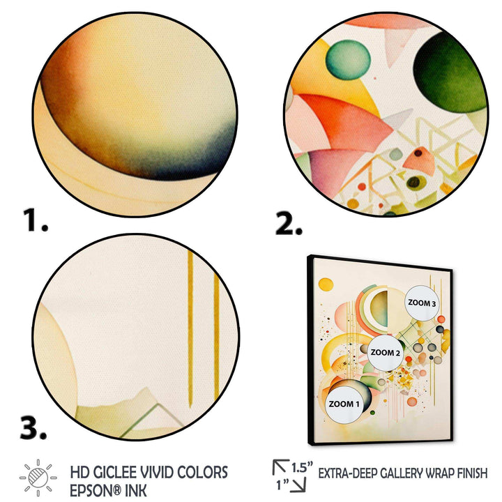 Yellow Multi Shape Abstract VII - Modern Living Room Wall Decor