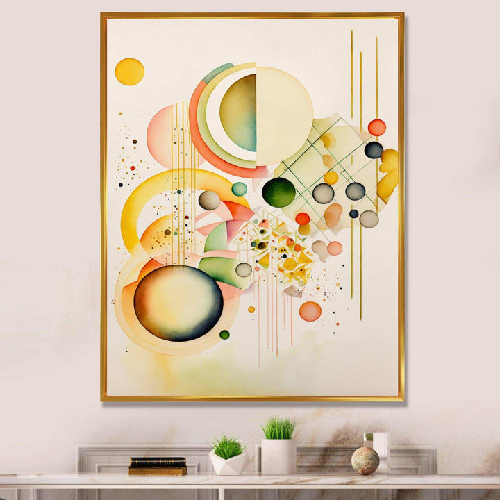 Yellow Multi Shape Abstract VII - Modern Living Room Wall Decor