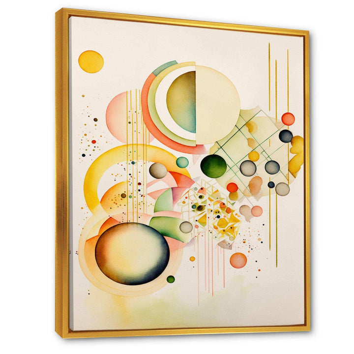 Yellow Multi Shape Abstract VII - Modern Living Room Wall Decor