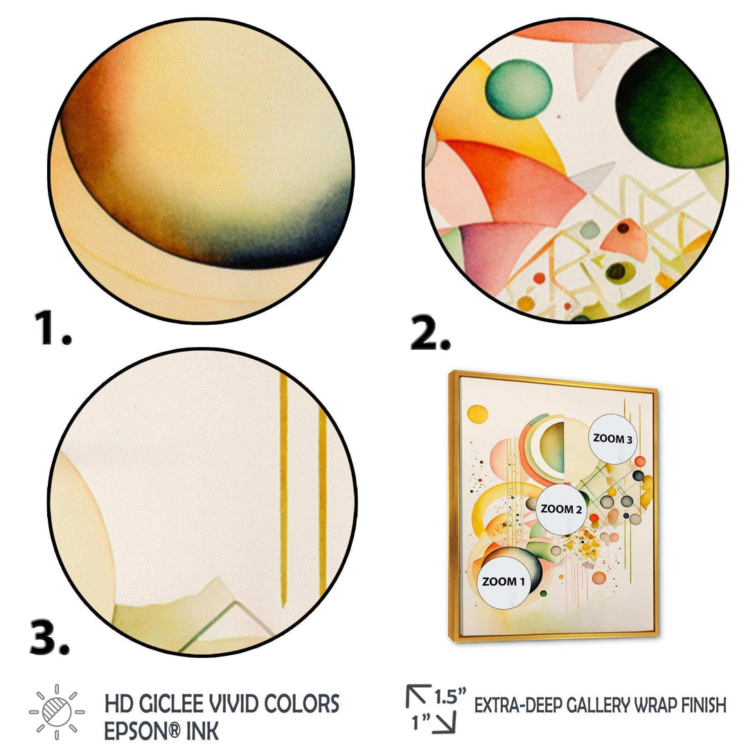 Yellow Multi Shape Abstract VII - Modern Living Room Wall Decor