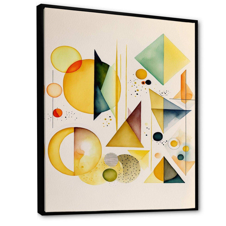 Yellow Multi Shape Abstract I - Modern Bedroom Wall Art