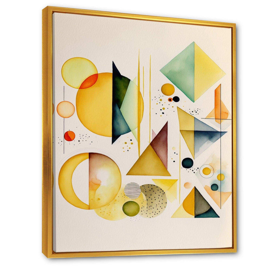 Yellow Multi Shape Abstract I - Modern Bedroom Wall Art