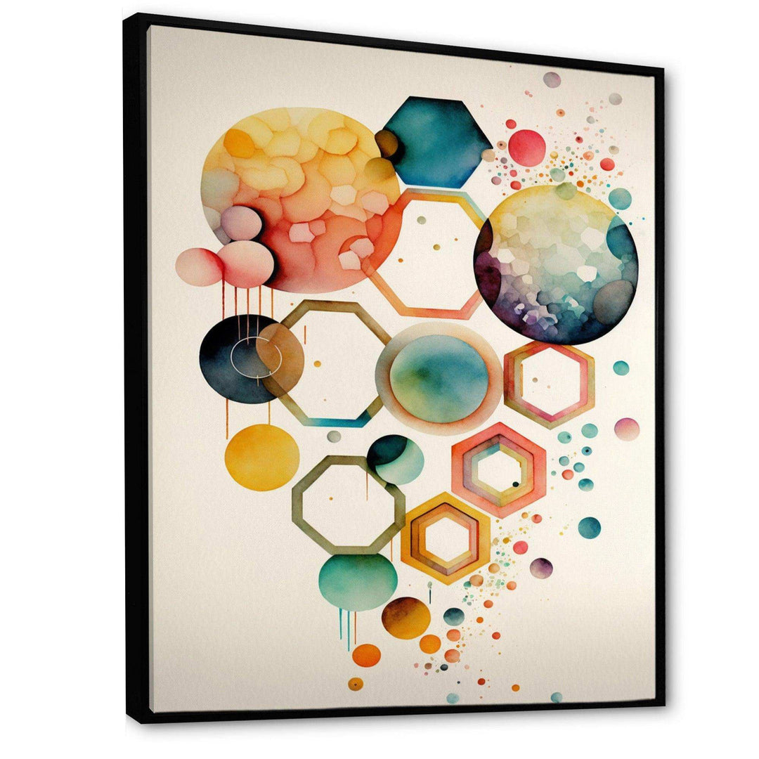 Hexagon And Circular Abstract V - Modern Wall Art Prints