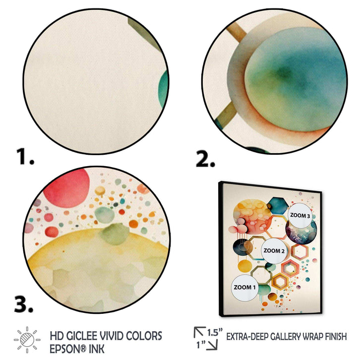 Hexagon And Circular Abstract V - Modern Wall Art Prints