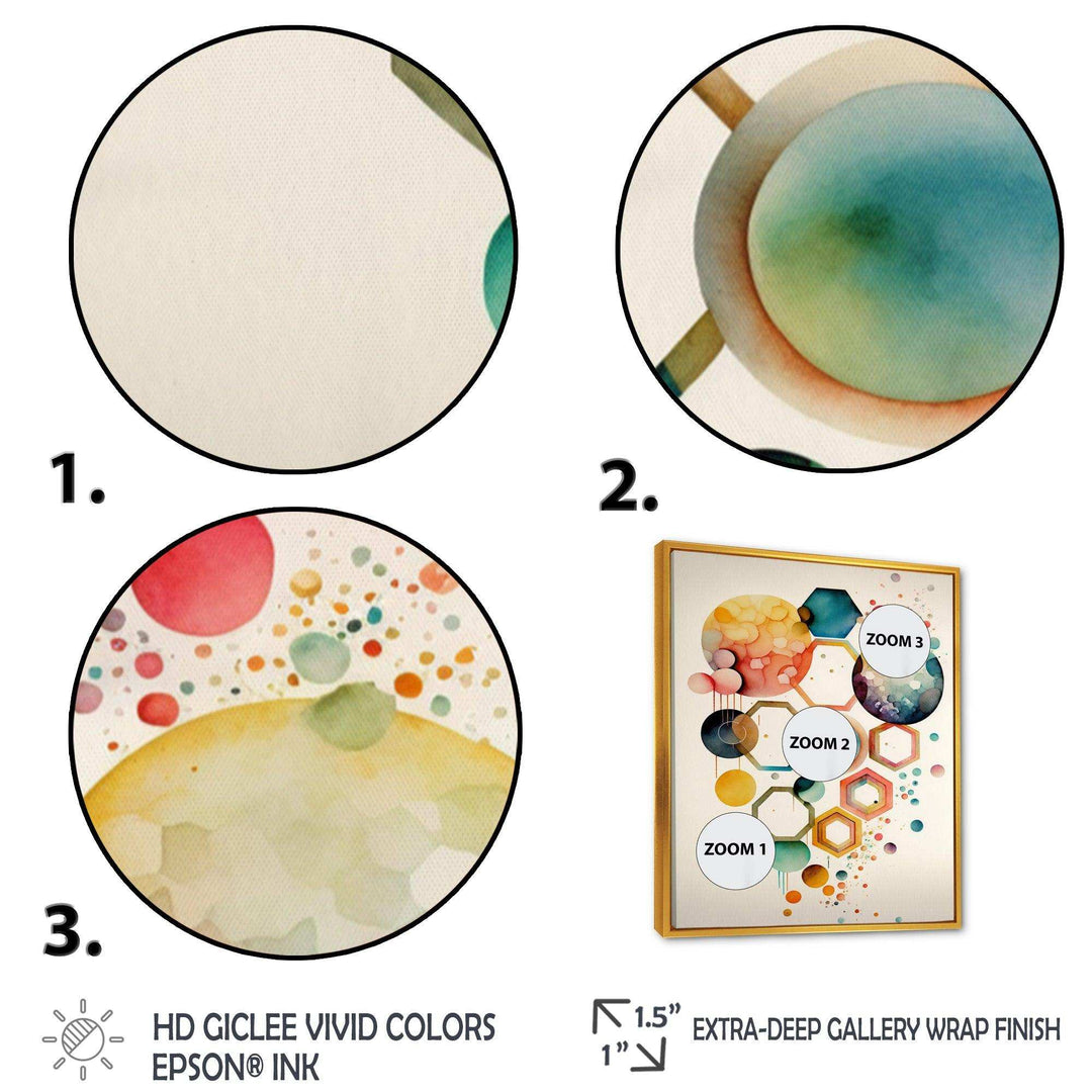 Hexagon And Circular Abstract V - Modern Wall Art Prints