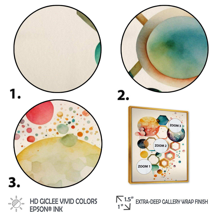 Hexagon And Circular Abstract V - Modern Wall Art Prints