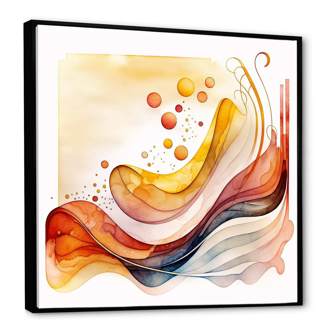 Warm Minimalist Waves  - Modern Canvas Wall Art
