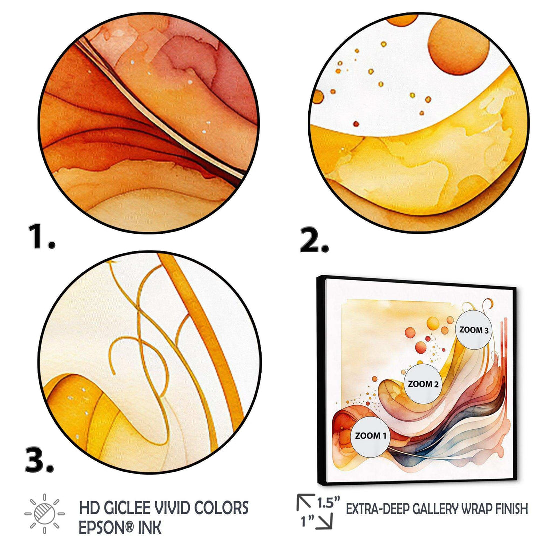Warm Minimalist Waves  - Modern Canvas Wall Art