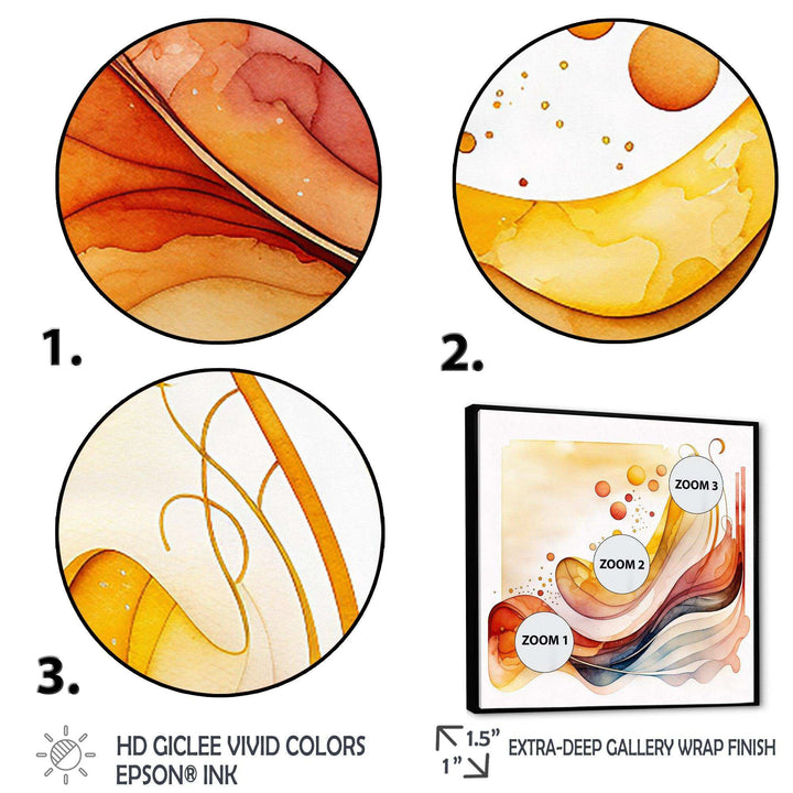 Warm Minimalist Waves  - Modern Canvas Wall Art