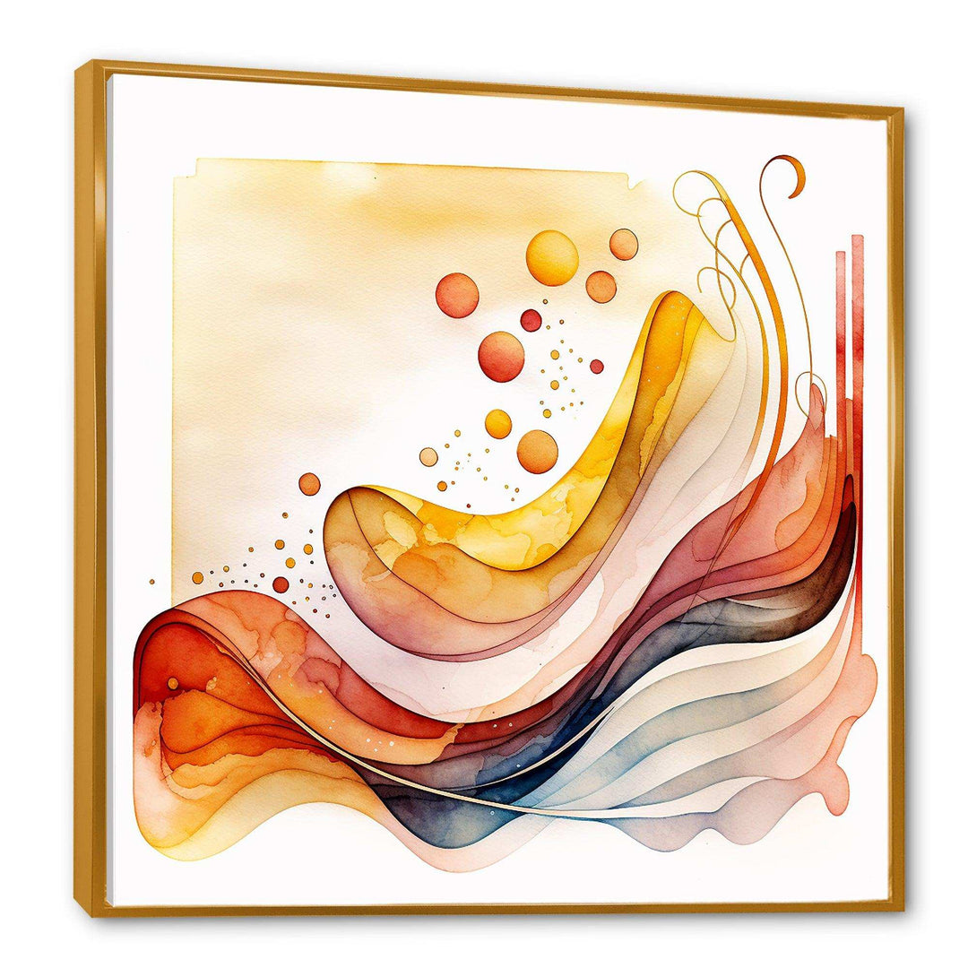 Warm Minimalist Waves  - Modern Canvas Wall Art