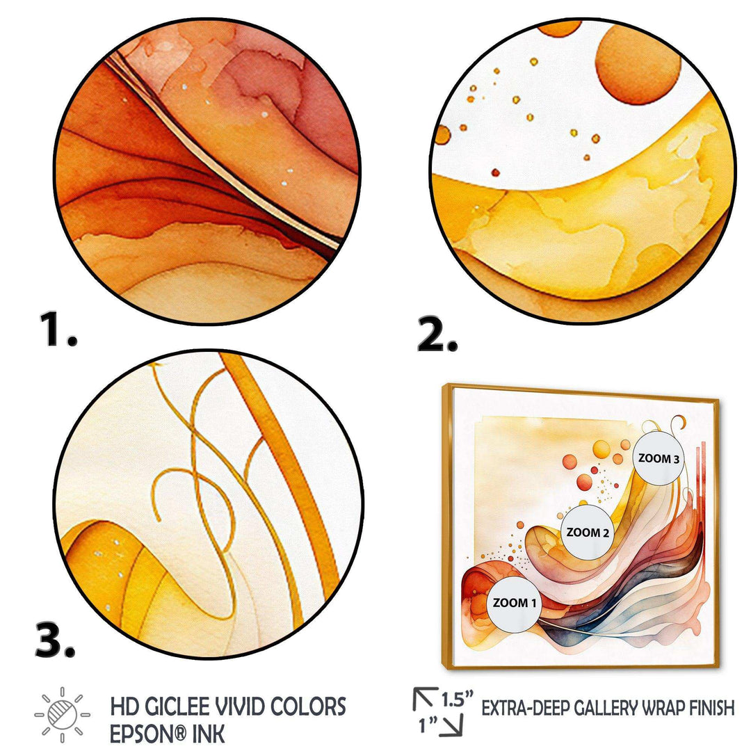 Warm Minimalist Waves  - Modern Canvas Wall Art