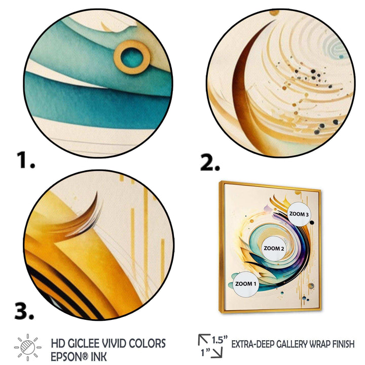 Colorful Watercolor Spiral  - Modern Canvas Wall Art