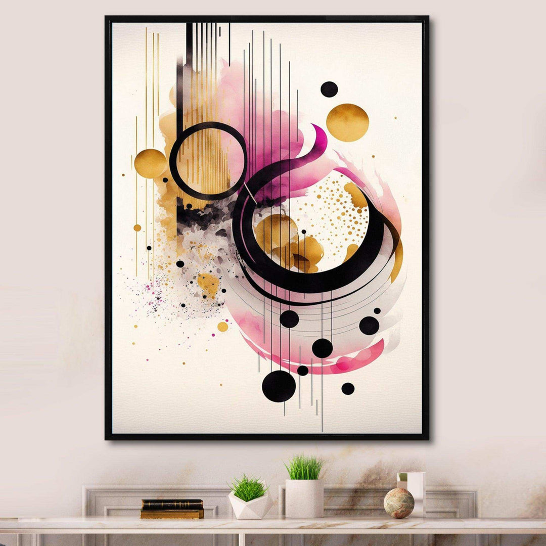 Pink Watercolor Abstract  - Modern Living Room Wall Decor