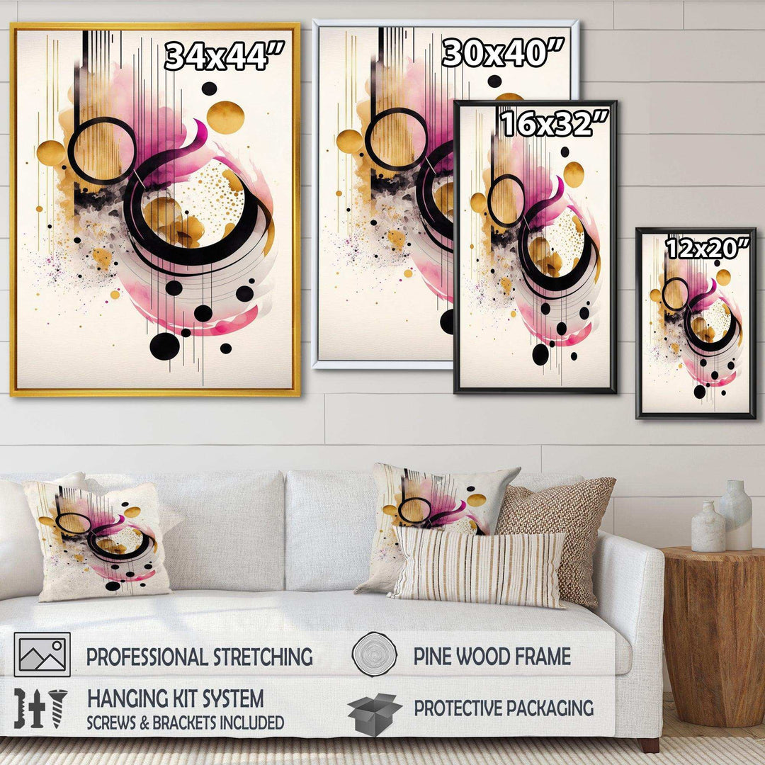 Pink Watercolor Abstract  - Modern Living Room Wall Decor