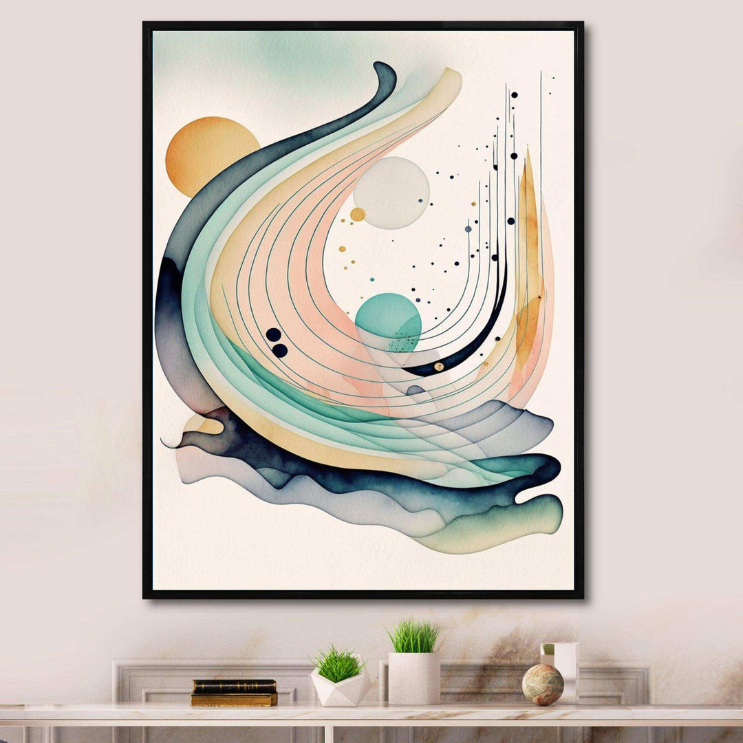 Vibrant Watercolor Movement I - Modern Bedroom Wall Art