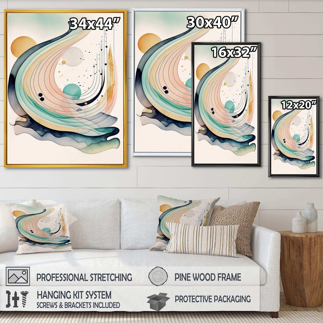 Vibrant Watercolor Movement I - Modern Bedroom Wall Art
