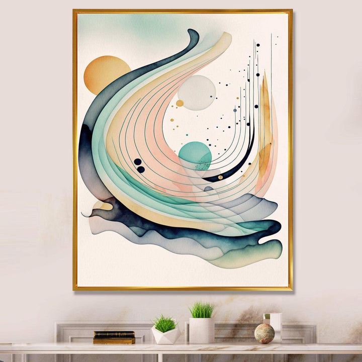 Vibrant Watercolor Movement I - Modern Bedroom Wall Art