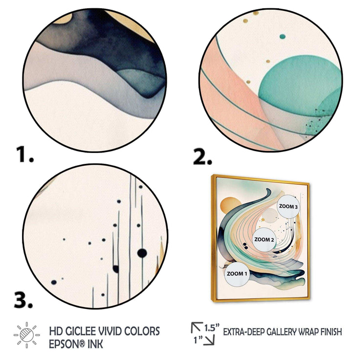 Vibrant Watercolor Movement I - Modern Bedroom Wall Art