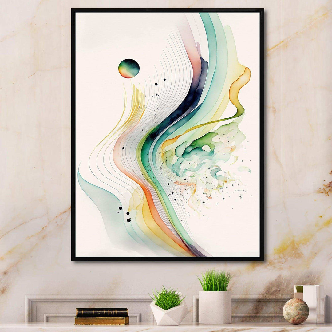 Vibrant Watercolor Movement II - Modern Living Room Wall Decor