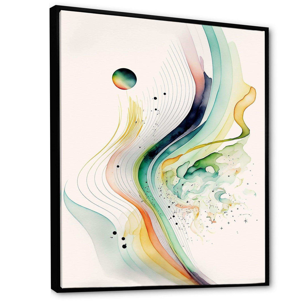 Vibrant Watercolor Movement II - Modern Living Room Wall Decor