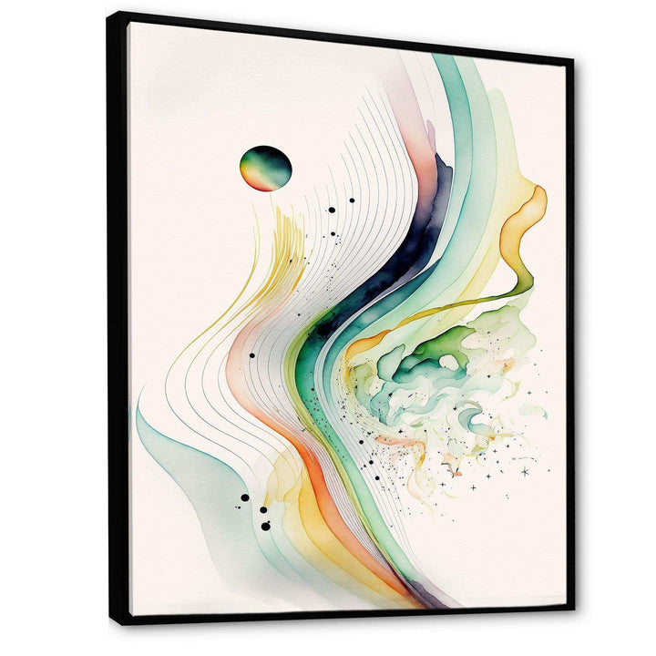 Vibrant Watercolor Movement II - Modern Living Room Wall Decor