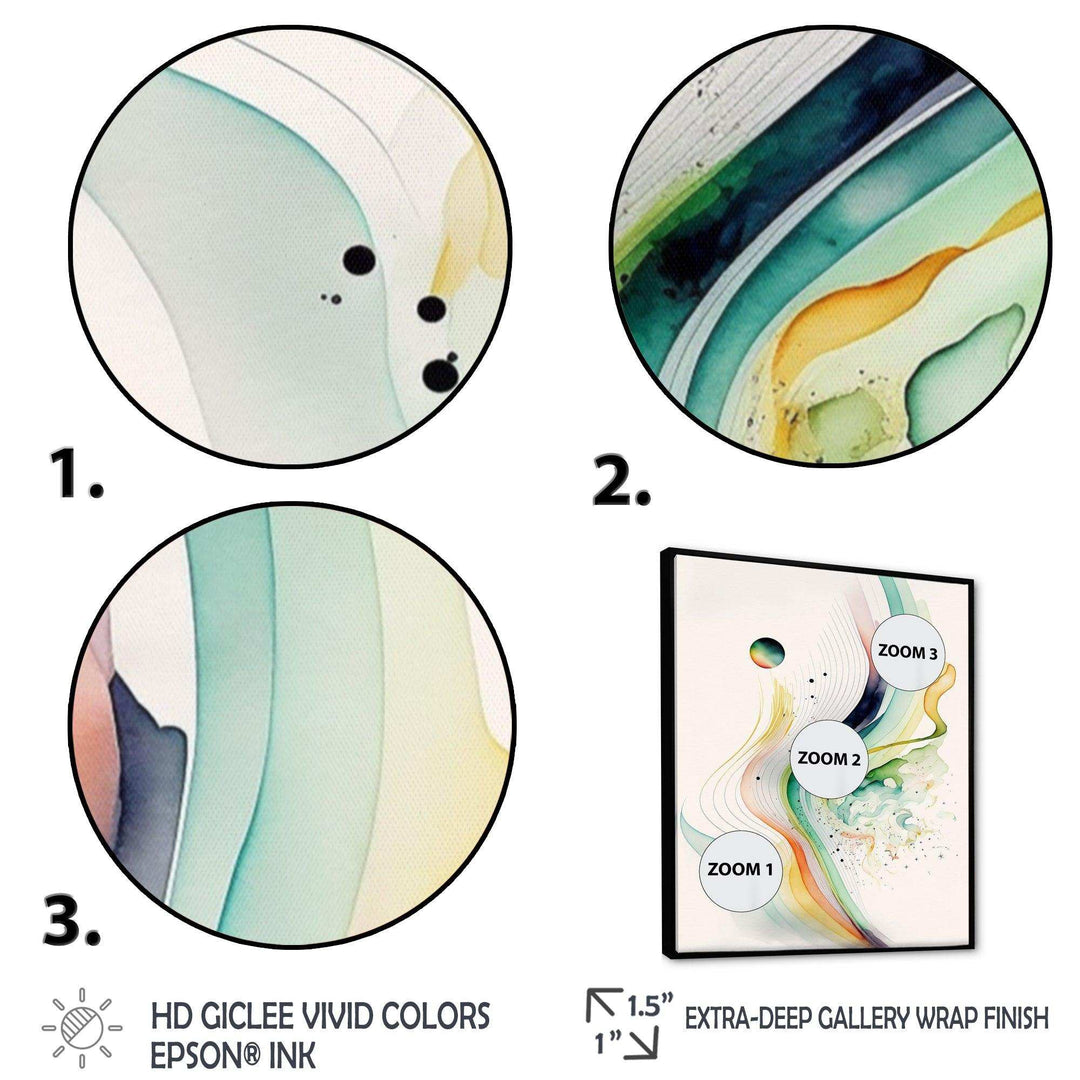 Vibrant Watercolor Movement II - Modern Living Room Wall Decor