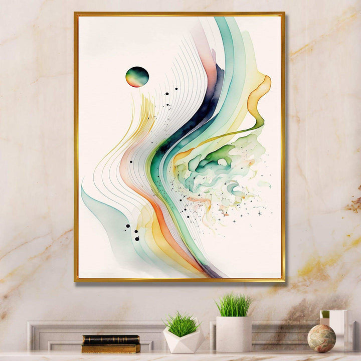 Vibrant Watercolor Movement II - Modern Living Room Wall Decor