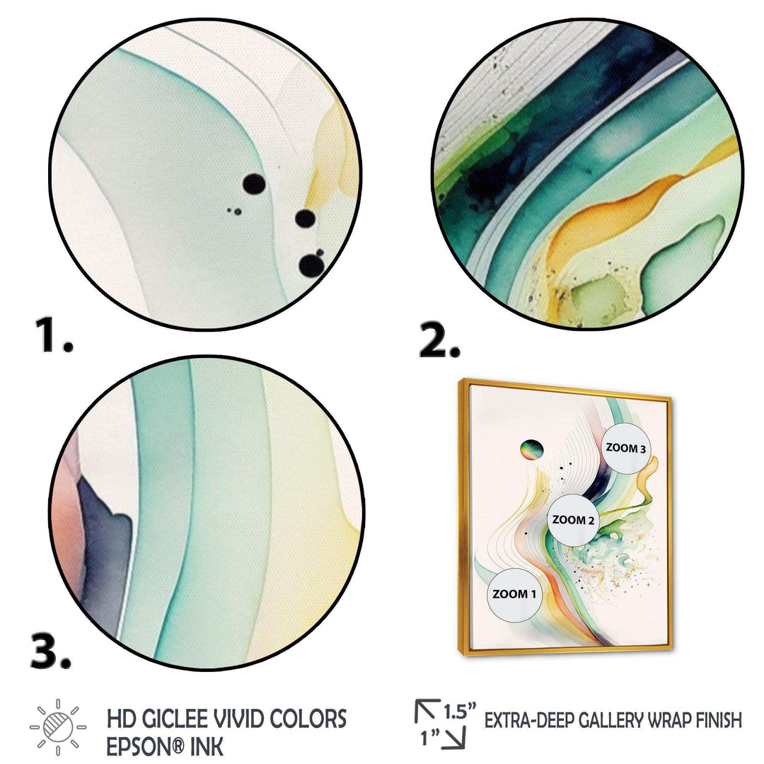 Vibrant Watercolor Movement II - Modern Living Room Wall Decor