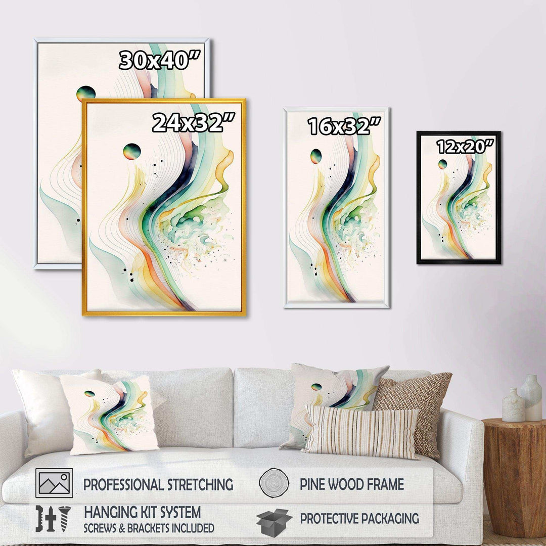 Vibrant Watercolor Movement II - Modern Living Room Wall Decor