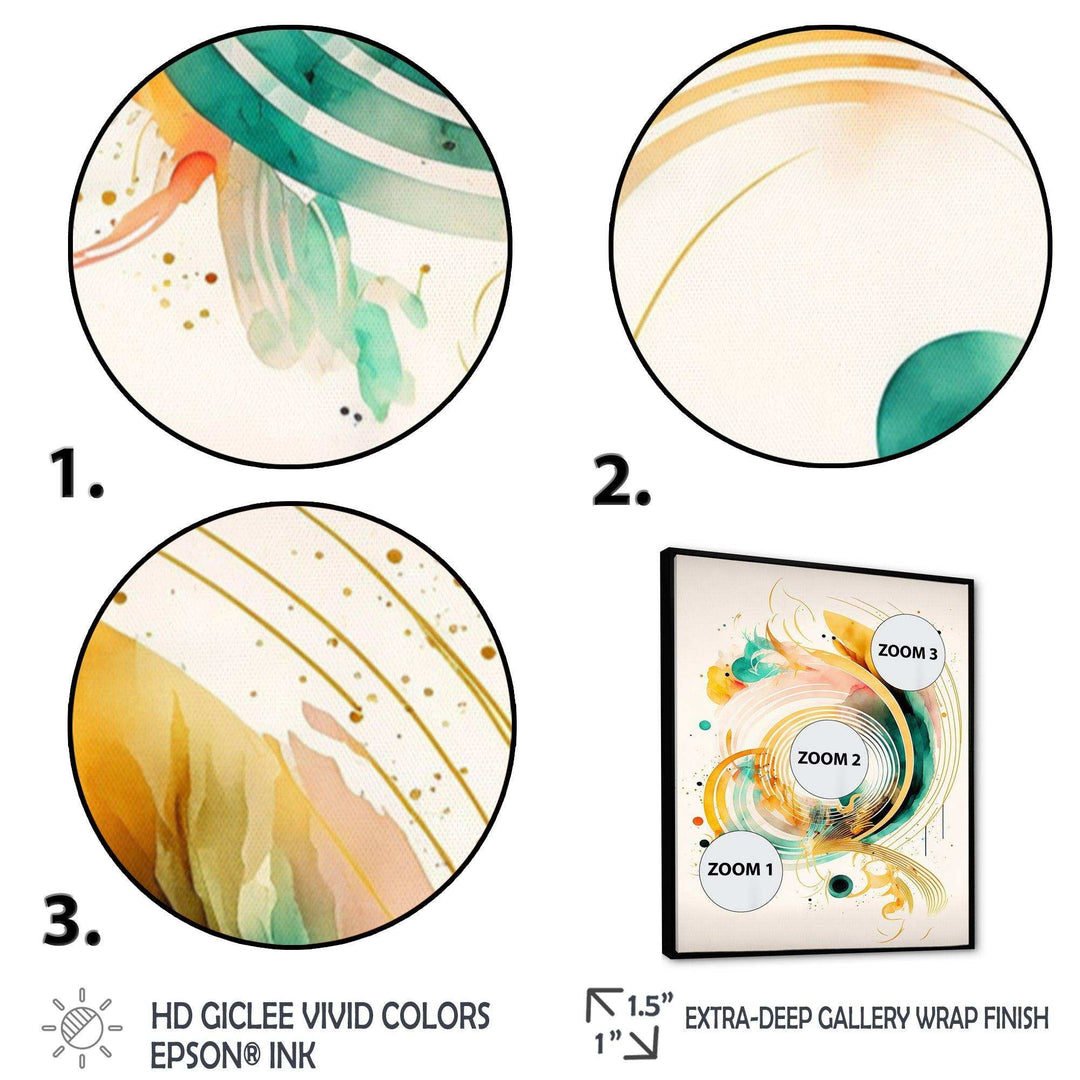 Golden Spiral Movement I - Modern Bedroom Wall Art