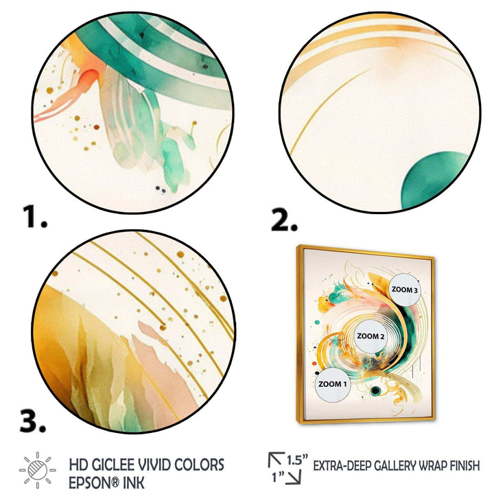 Golden Spiral Movement I - Modern Bedroom Wall Art