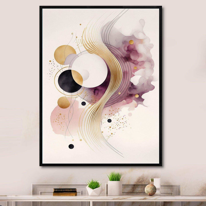 Deep Purple Movement I - Modern Canvas Wall Art