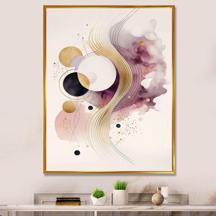 Deep Purple Movement I - Modern Canvas Wall Art