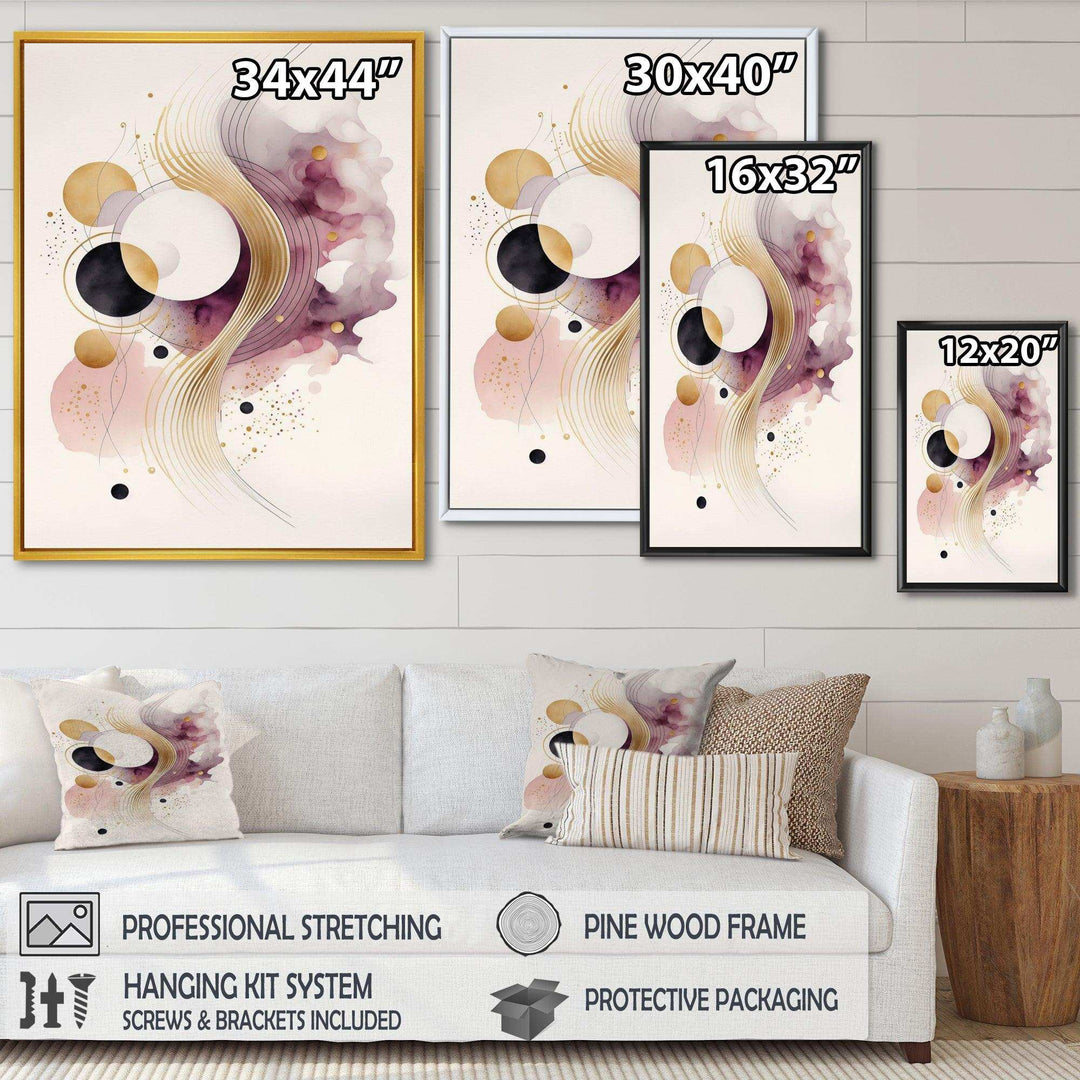 Deep Purple Movement I - Modern Canvas Wall Art
