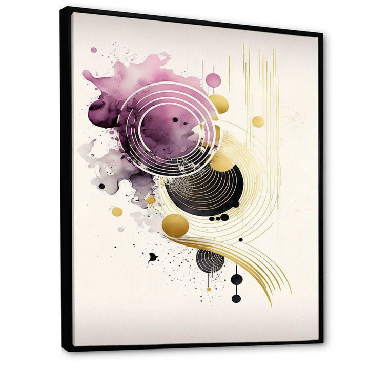 Deep Purple Movement II - Modern Living Room Wall Decor