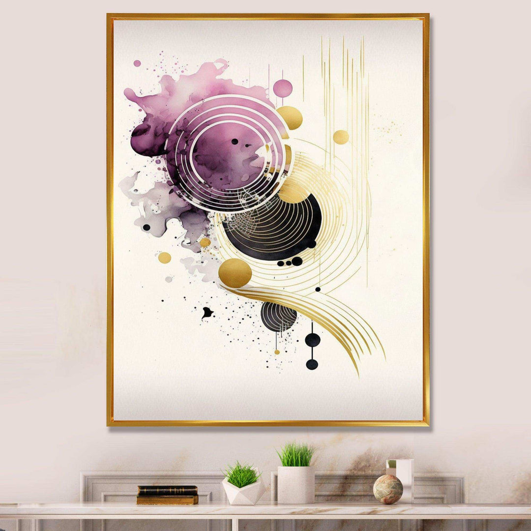 Deep Purple Movement II - Modern Living Room Wall Decor