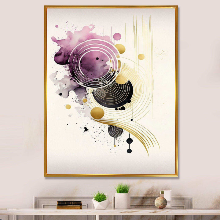 Deep Purple Movement II - Modern Living Room Wall Decor
