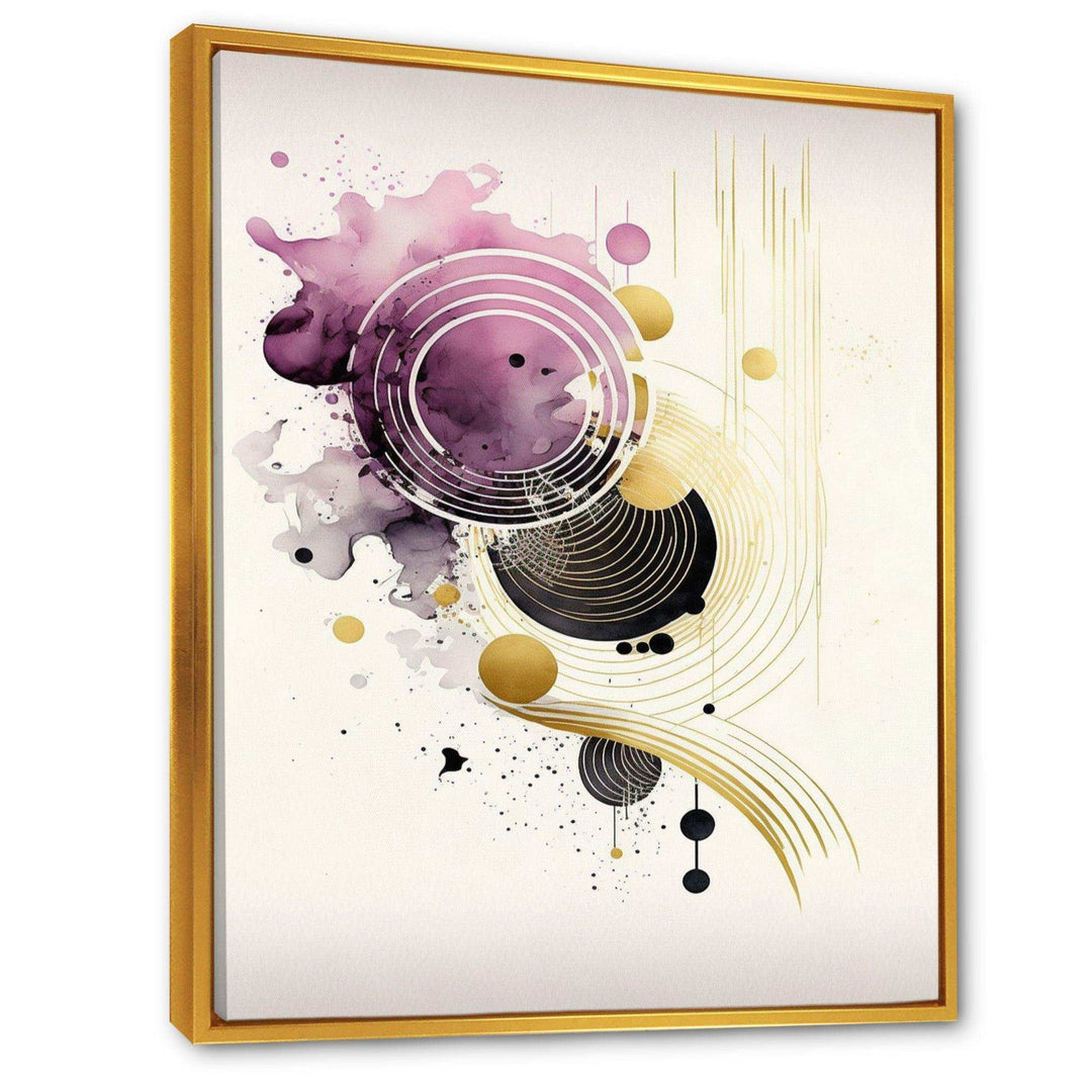 Deep Purple Movement II - Modern Living Room Wall Decor