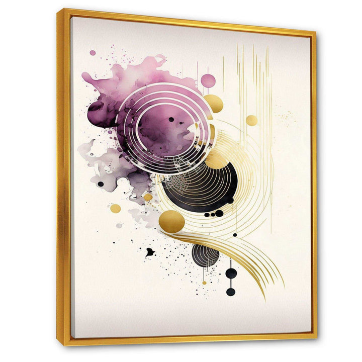 Deep Purple Movement II - Modern Living Room Wall Decor