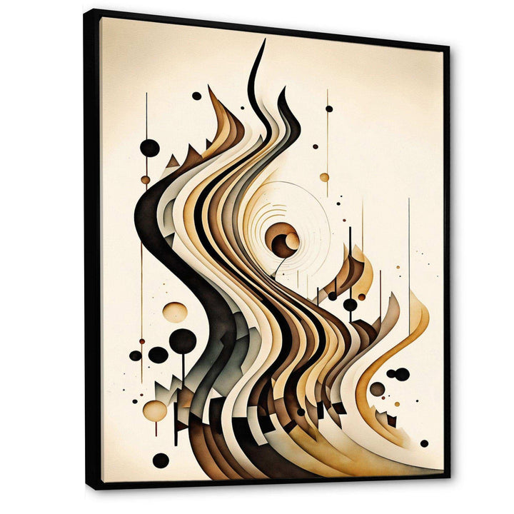 Brown And Black Movement III - Modern Bedroom Wall Art