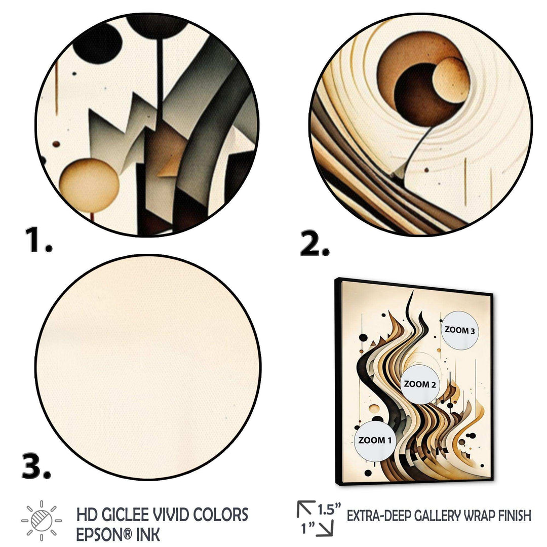 Brown And Black Movement III - Modern Bedroom Wall Art