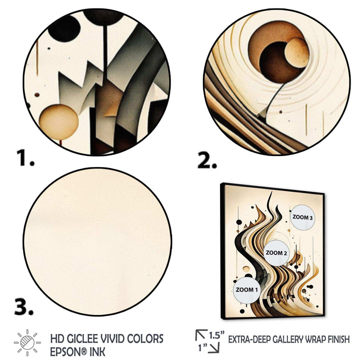 Brown And Black Movement III - Modern Bedroom Wall Art