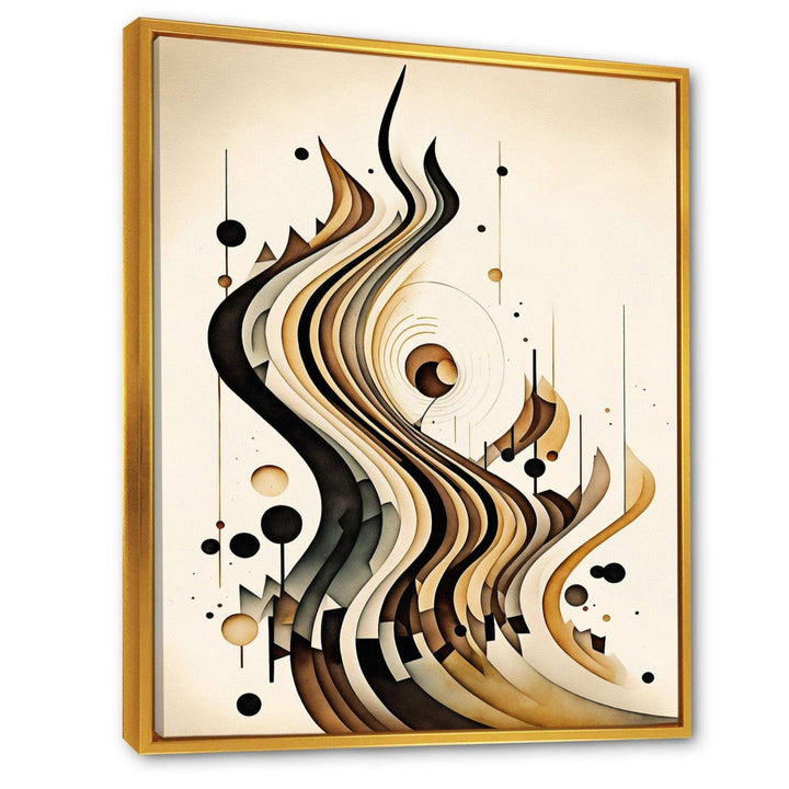 Brown And Black Movement III - Modern Bedroom Wall Art