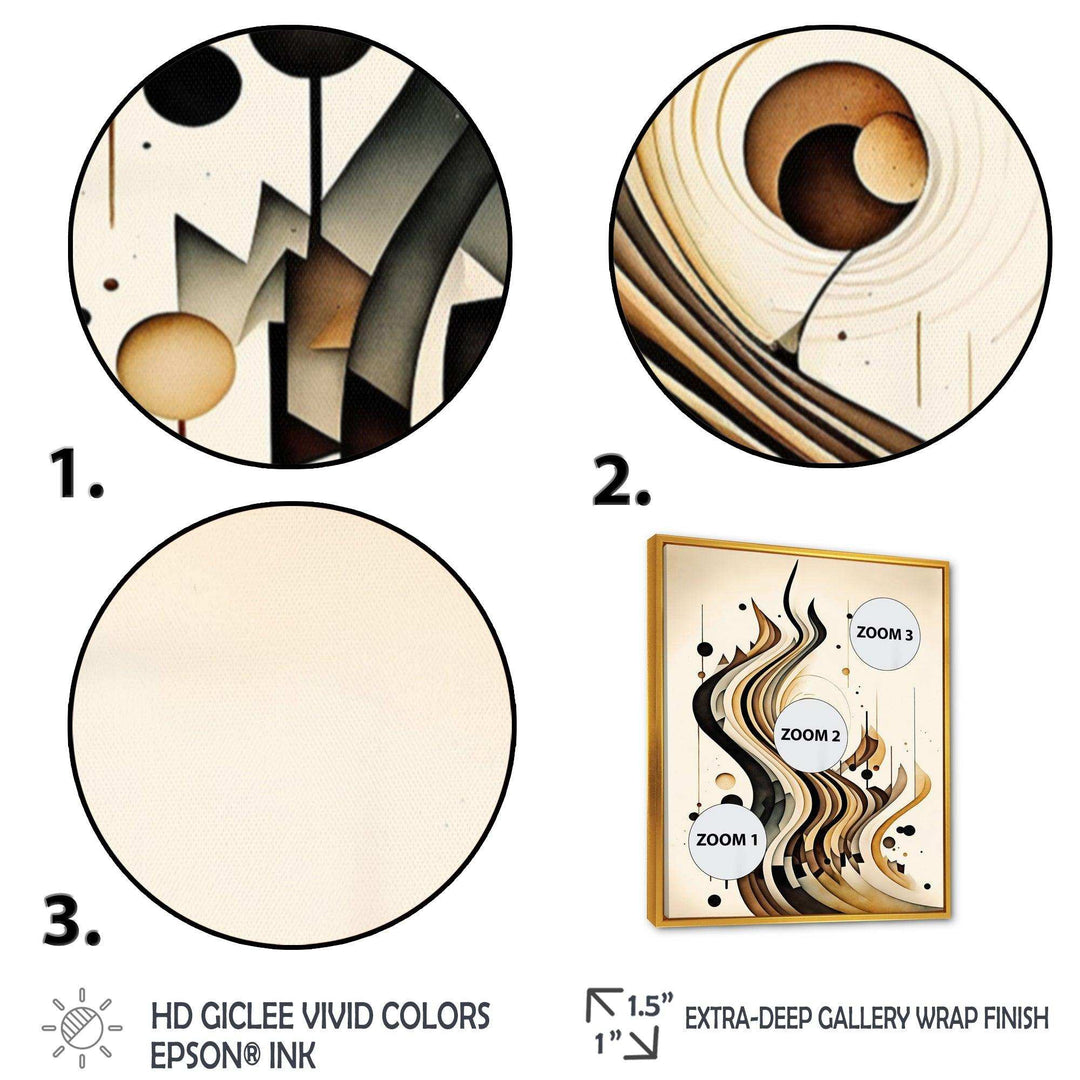 Brown And Black Movement III - Modern Bedroom Wall Art