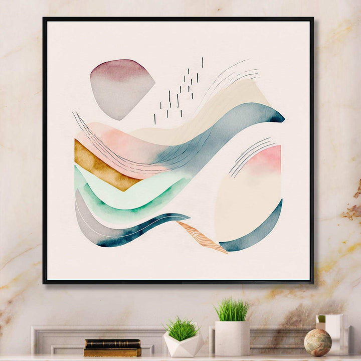 Multi-Color Pastel Waves  - Modern Wall Art Prints