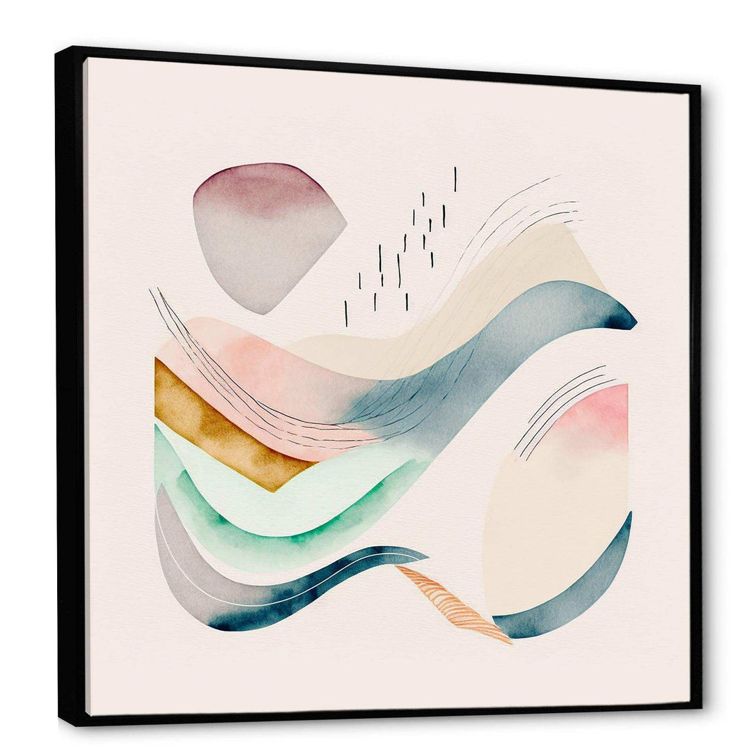 Multi-Color Pastel Waves  - Modern Wall Art Prints