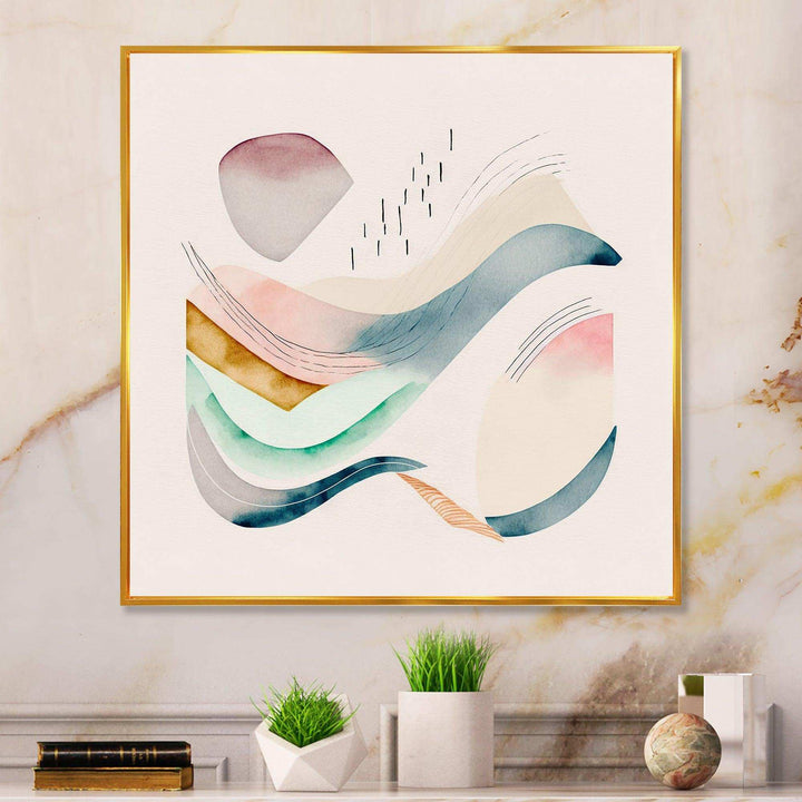 Multi-Color Pastel Waves  - Modern Wall Art Prints