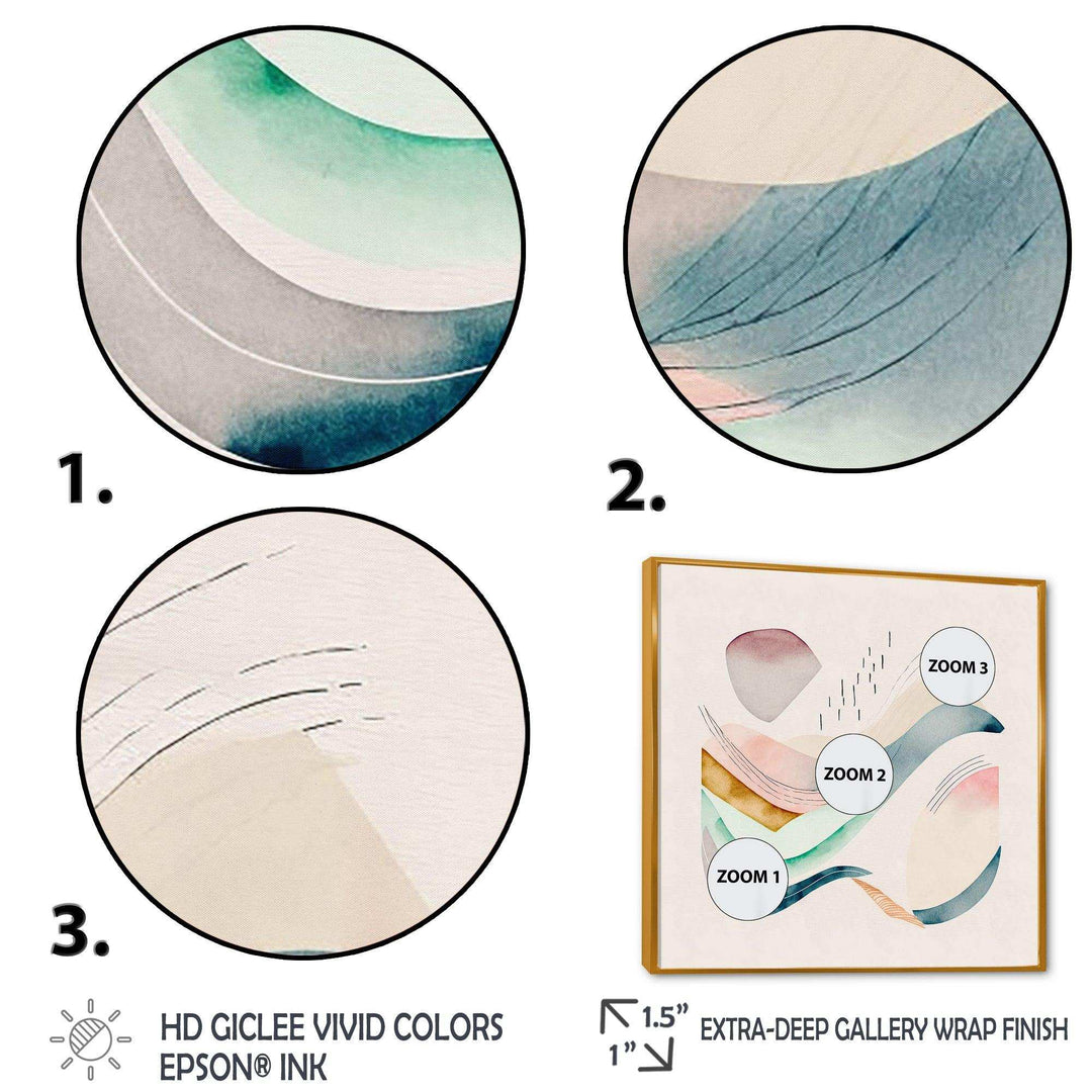 Multi-Color Pastel Waves  - Modern Wall Art Prints